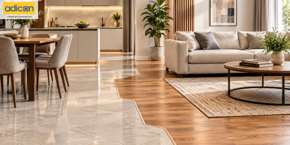 How to Combine Tiles With Wood Flooring