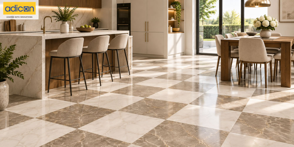 How Marble Tiles Create a Timeless Checkerboard Floor